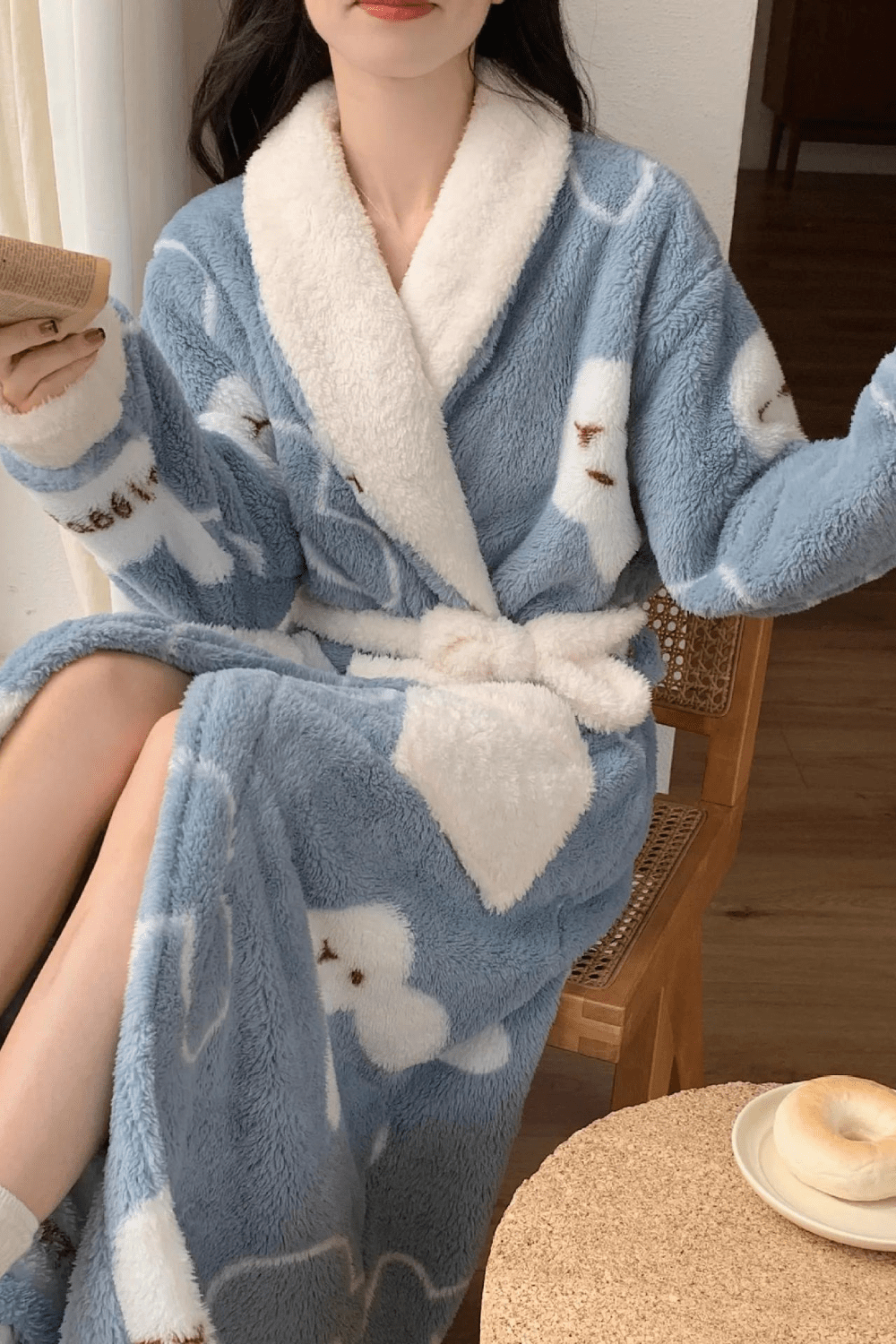 Robe de chambre peignoir sale