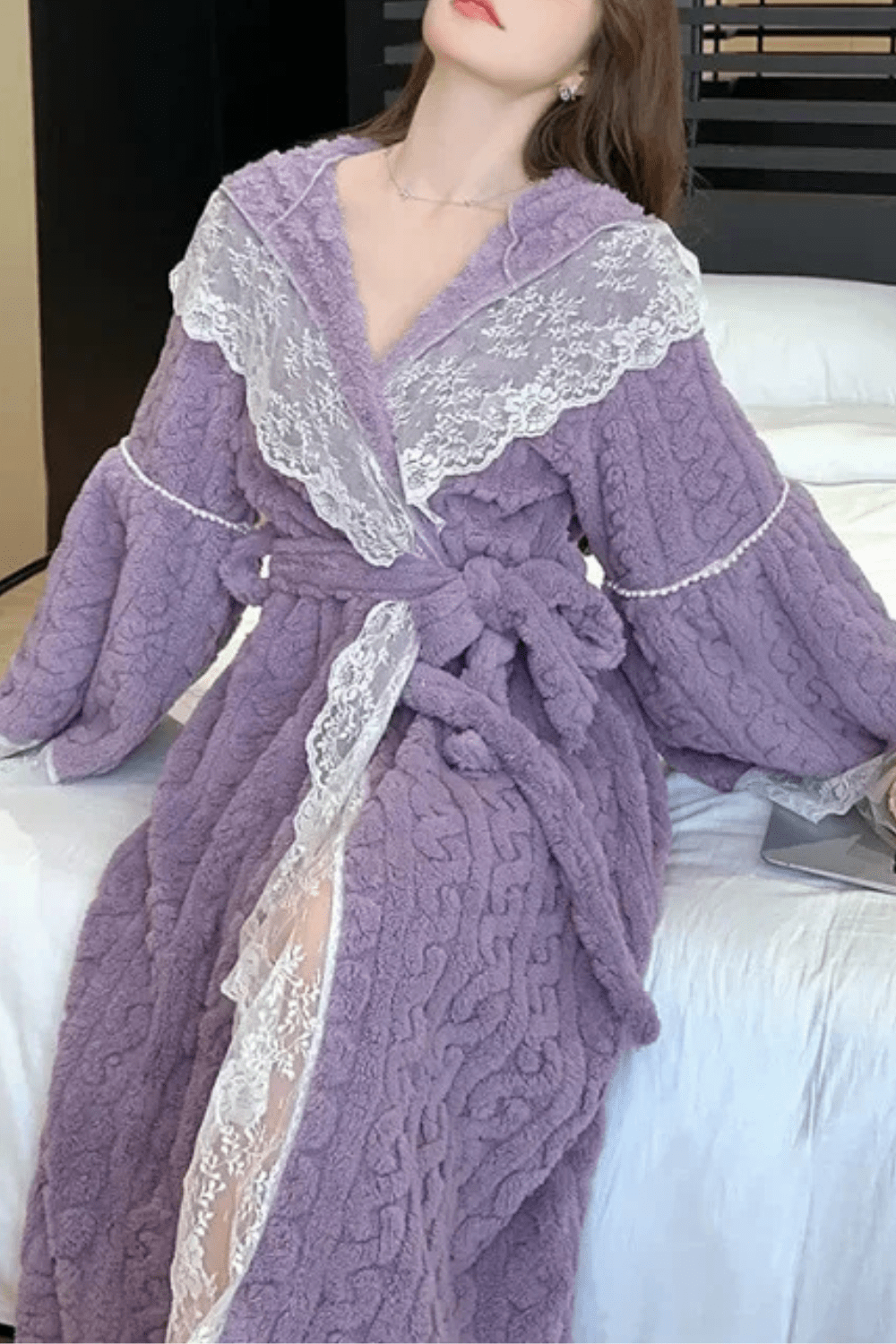 Peignoir violet best sale