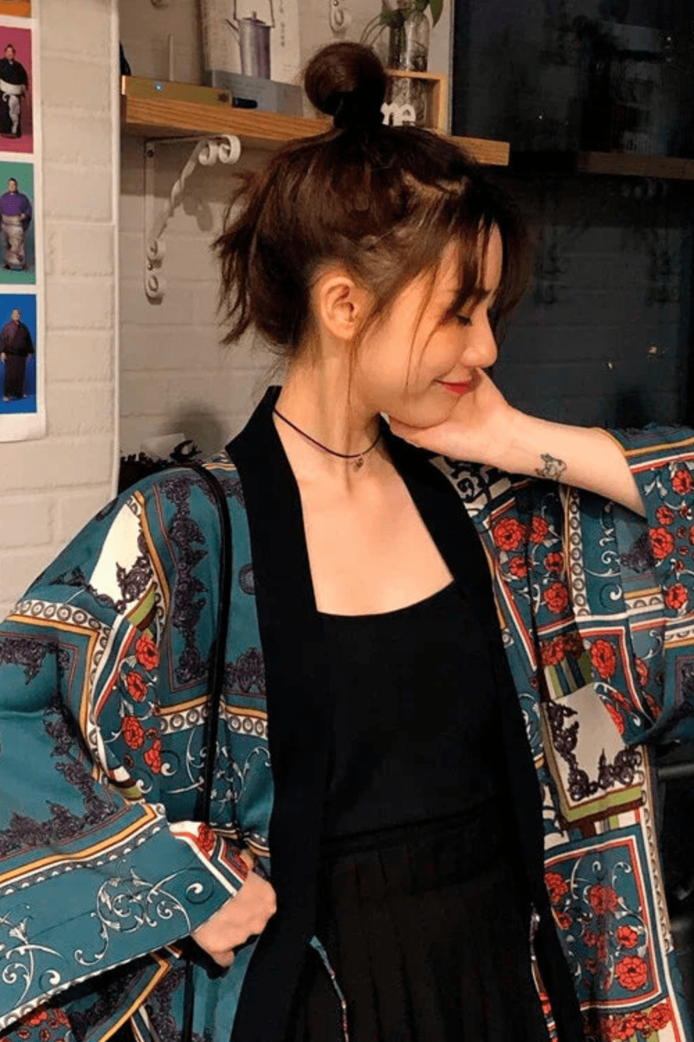 Kimono Femme | Style Veste Turquoise / Taille unique